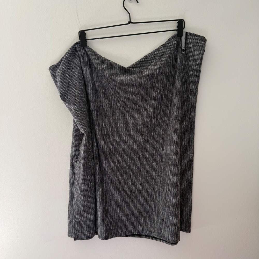 Lululemon Vinyasa Scarf Wrap Black White Space Dye Snap Convertible Poncho Shawl
